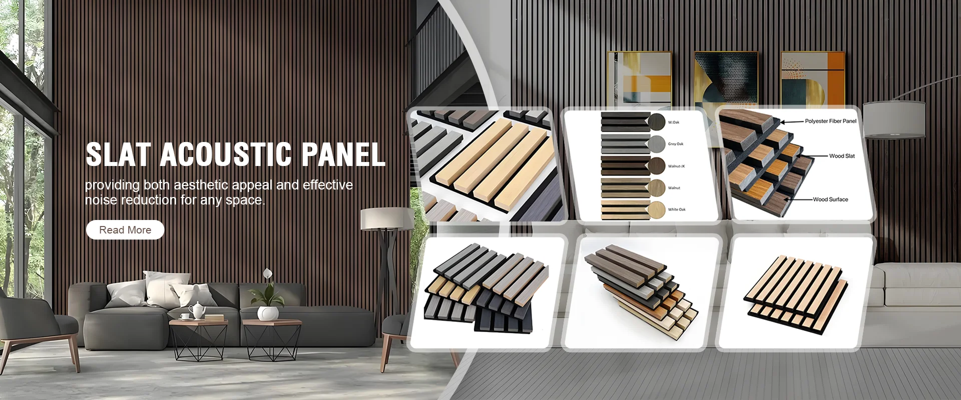 Slat acoustic panel